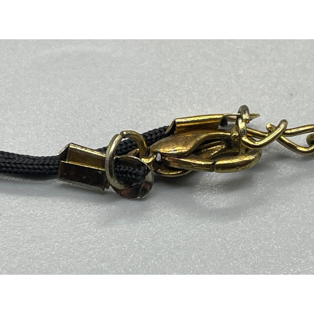 Teardrop Amber Pendant Necklace Adjustable Cord Gold Tone Heart Charm‎ - Picture 6 of 7